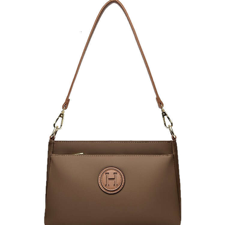 Commuting Women Zipper Shoulder Crossbody 2025 New Niche Design Artistic Canvas Stitched Postman Bag