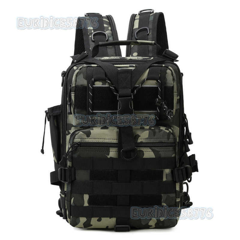 Outdoor Dual-shoulder Lure Bag Multi-functional Large Capacity New Camouflage Fishing Backpack Tactical Fishing Gear Crossbody Bag H250811