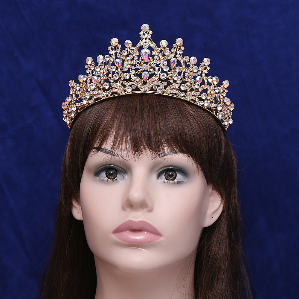 Silver Color Opal Blue Wedding Crown Jewelry sets for Women Tiaras and Earrings necklace set Princess Girls Prom Gifts Accessory 250120