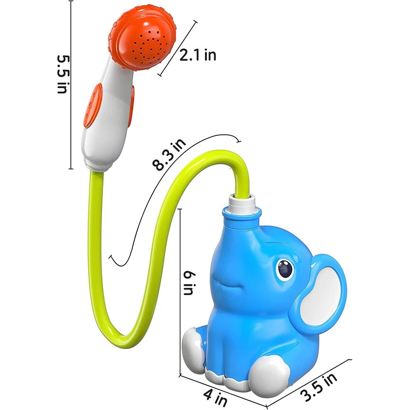 Baby Bath Shower Head Toys for Kids Ages 2-4 Bath Toys for Infants with Elephant Water Pump for Kids 3-5 Kids Bath Toys 250811