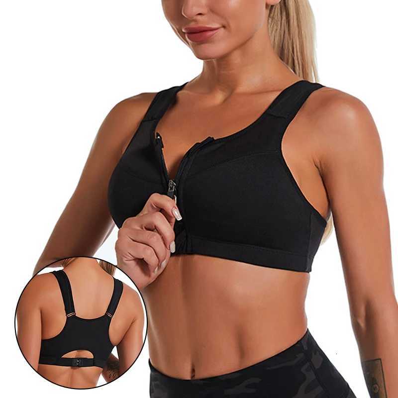 2XL Popular Sports Top Bra Womens Shockproof Sports Shirt Sports Bra Front Zipper Womens Push Up Bra Sportswear Z250812
