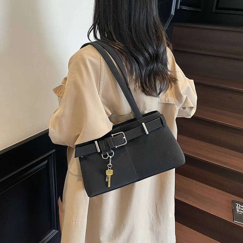 LEFTSIDE Women's Lazy Faux Suede Shoulder 2025 Winter New Y2K Retro Tote Bag Brand Designer Handbags and PursesFashion designer's style