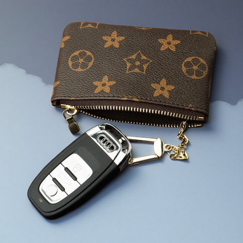 Designer zippy wallets womens key pouch cles short mens wallet coin purse credit card holder small wallet key ring embossed cardholder leather bag with box M62650