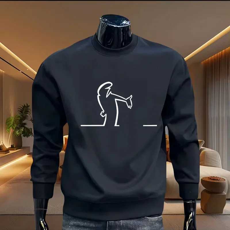 Simplicity Mens Sweatshirts Daily Casual Hot Sales Autumn Winter Print O-NeCK Man Popular Sports Pullover Jogging Y250811