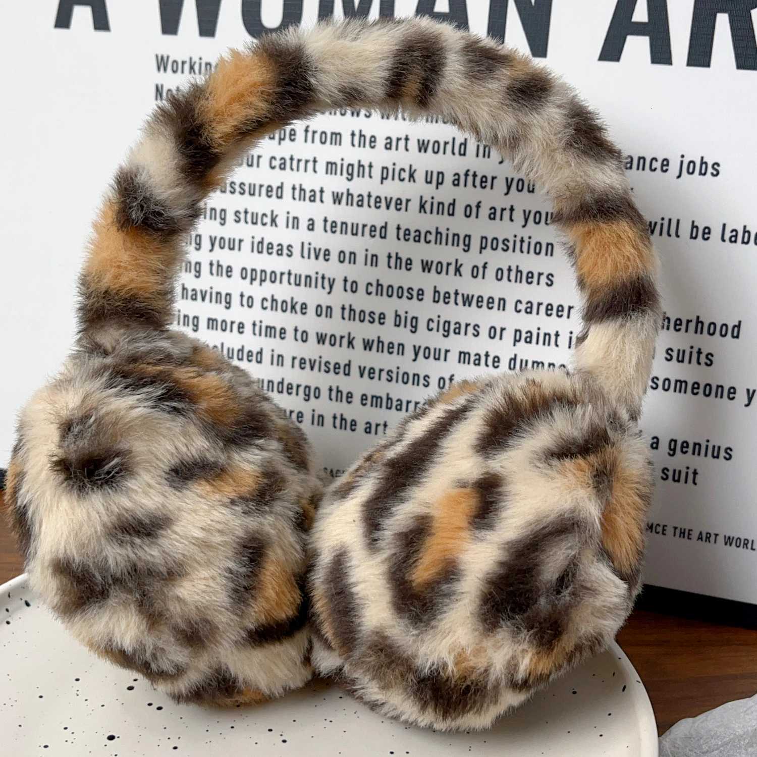 2K American Leopard Print Earmuff Outdoor Cold Protection Ear-Muffs Cover for Winter Soft Plush Ear Warmers Winter Accessories XJ250812