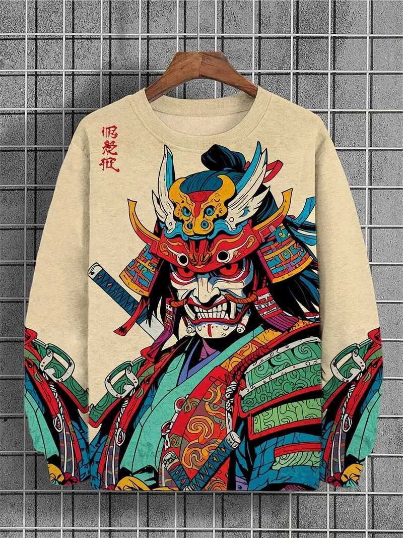 Mens Animal Sweatshirts Long Sleeve Sweatshirt O-Neck Fashion Cool 3D Printed Japanese Art Prints Casual Sweatshirts Y250811
