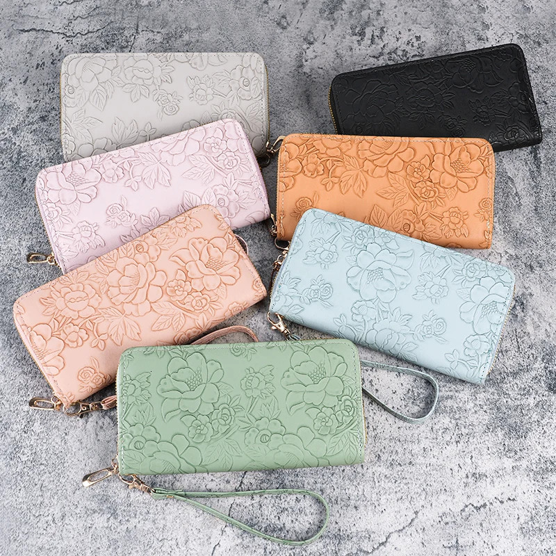 wallet female long Korean fashion hand-held coin purse zipper multifunctional ladies mobile phone bag 250809