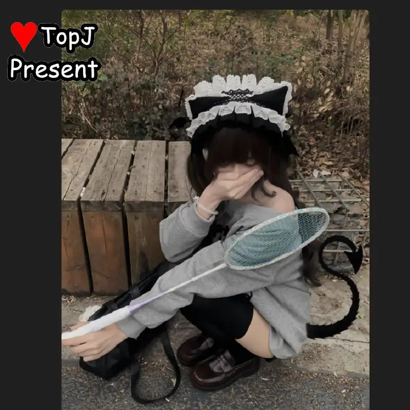 lovely Japanese handmade girl Harajuku Gothic Lolita cosplay sweet Lolita subculture angel lace flounce Kitty ear headband 250805