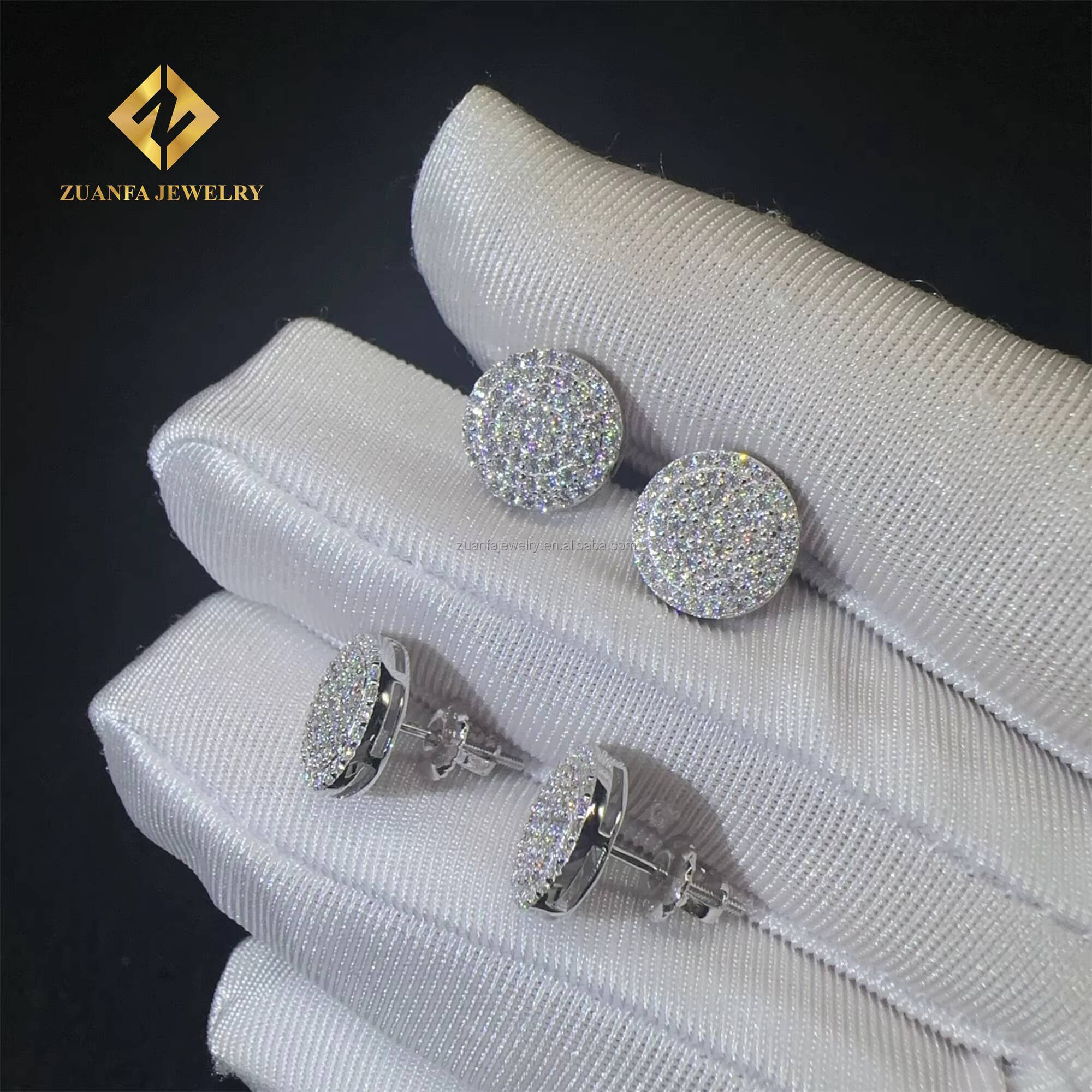 Best Selling Pass Diamond Tester GRA Certificates Screw Back Iced Out Earring Man VVS Moissanite Diamond Hip Hop Earring Man