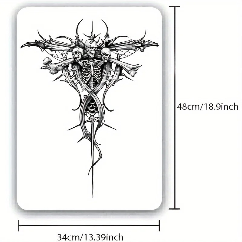 4 Sheets Judgment Angel Combo Full Back Tattoo Stickerrealistic Longlasting Waterproof for 12 weeks 250809