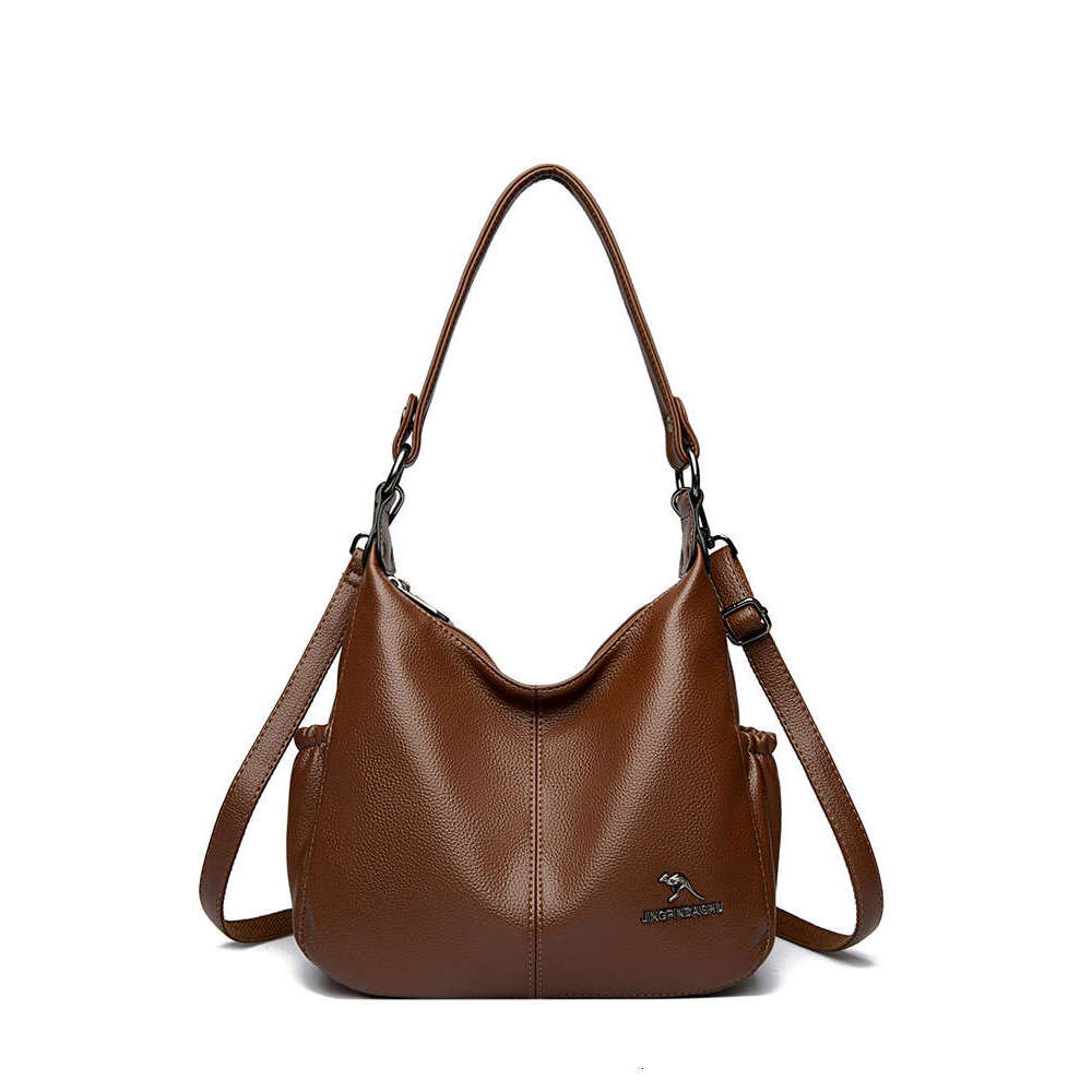 Kangaroo Women 2025 New Fashion Women's Crossbody Shoulder Large Capacity Mom Bag Soft Leather Handbag