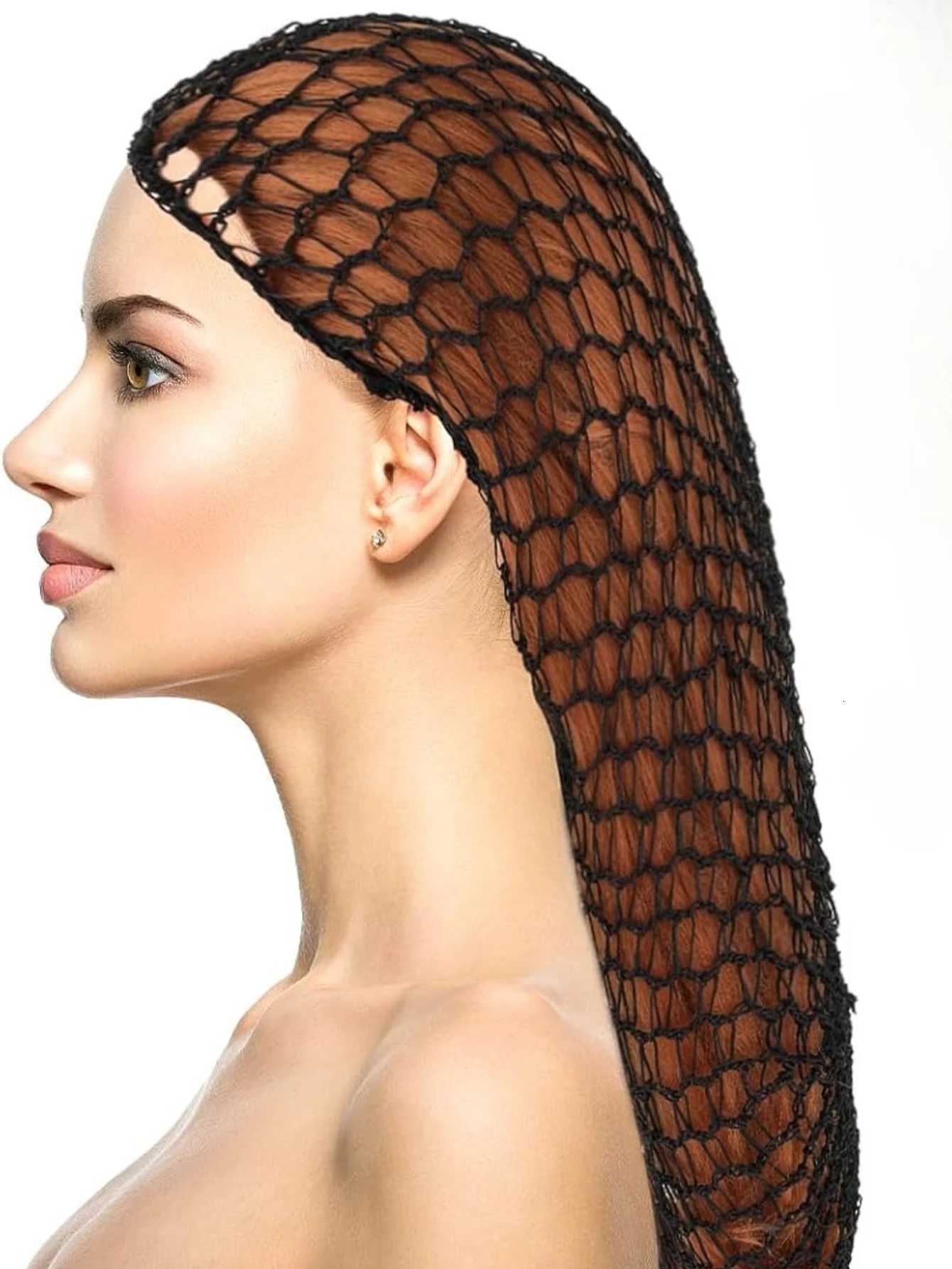 Mesh Hair Net Rayon Knit Crocheted Sleeping Cap Soft Mesh Hairmet Hat Cover Accessories for Long Curly Hair X250812