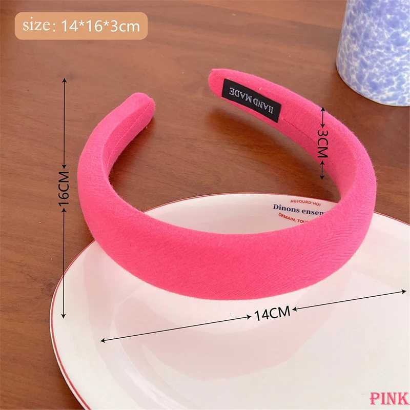 AISHG Rose Red Wide-brimmed Sponge Hair Band Wen Fairy Temperament Band Tweed Fabric Hoop Hairband Girls Hair Accessories X250812