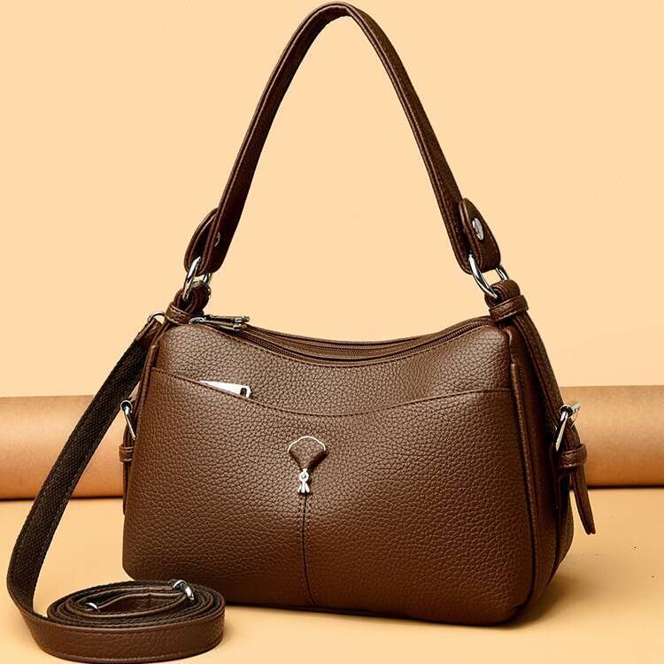 Women's 2025 Underarm Korean Fashion Simple Shoulder Textured Stylish Versatile Crossbody Bag Handbag