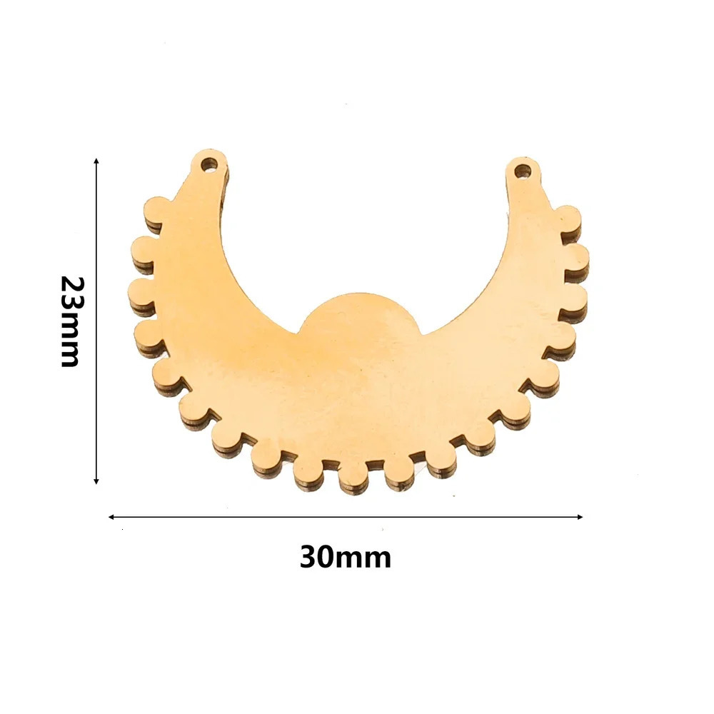 5pcs Stainless Steel Teardrop Bohemia Charm Pendants gold-plated Waterdrop DIY Connectors Dangle Earring Necklace Making 250807