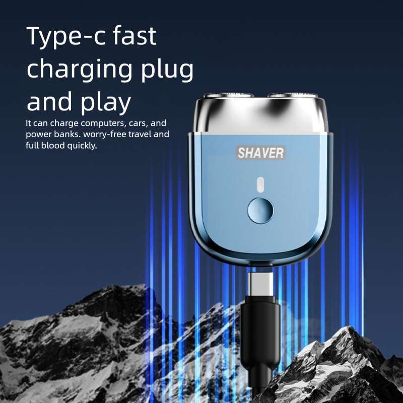 Sleek Cordless Electric Razors Durable Stainless Steel Blades + Rapid Charging Station