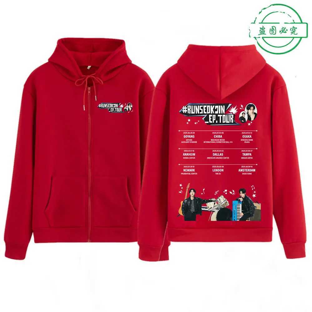 Kpop Korean Jin Runseokjin Ep Tour 2025 Zipper Hoodies Mens Women Clothing Pullovers Fashion Hip Hop Zip Up Sweatshirt Jackets X250812