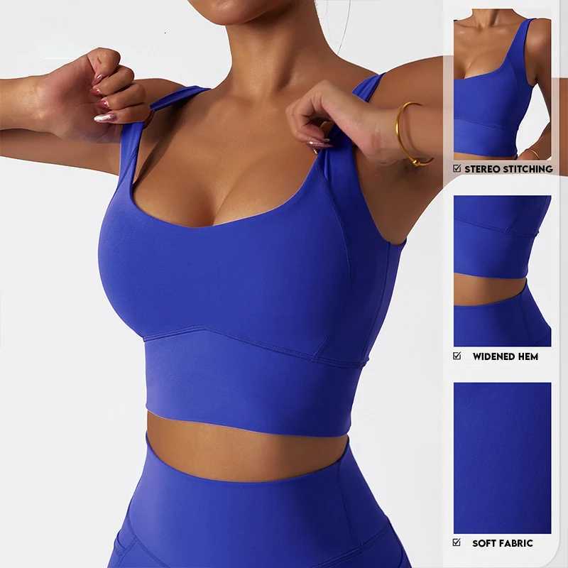 Comfort SkinFriendly Sports Bra With Chest Pad Tank Top Women Gym Fitness Running Bra Stretch Pull Up Vest Underwear Women Z250812