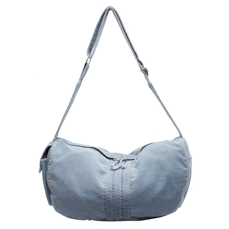 Washed Denim Underarm Large for Women New Versatile Commuter Tote Autumn Winter Textured Crossbody Bag