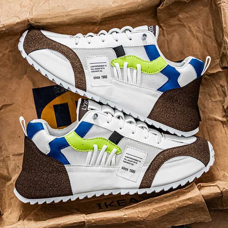 New Large Size 47 48 Mens Sports Shoes Comfortable Breathable Lace-up Casual Shoes Round Toe Sole Shoes Sneakers for Men Tennis Z250812