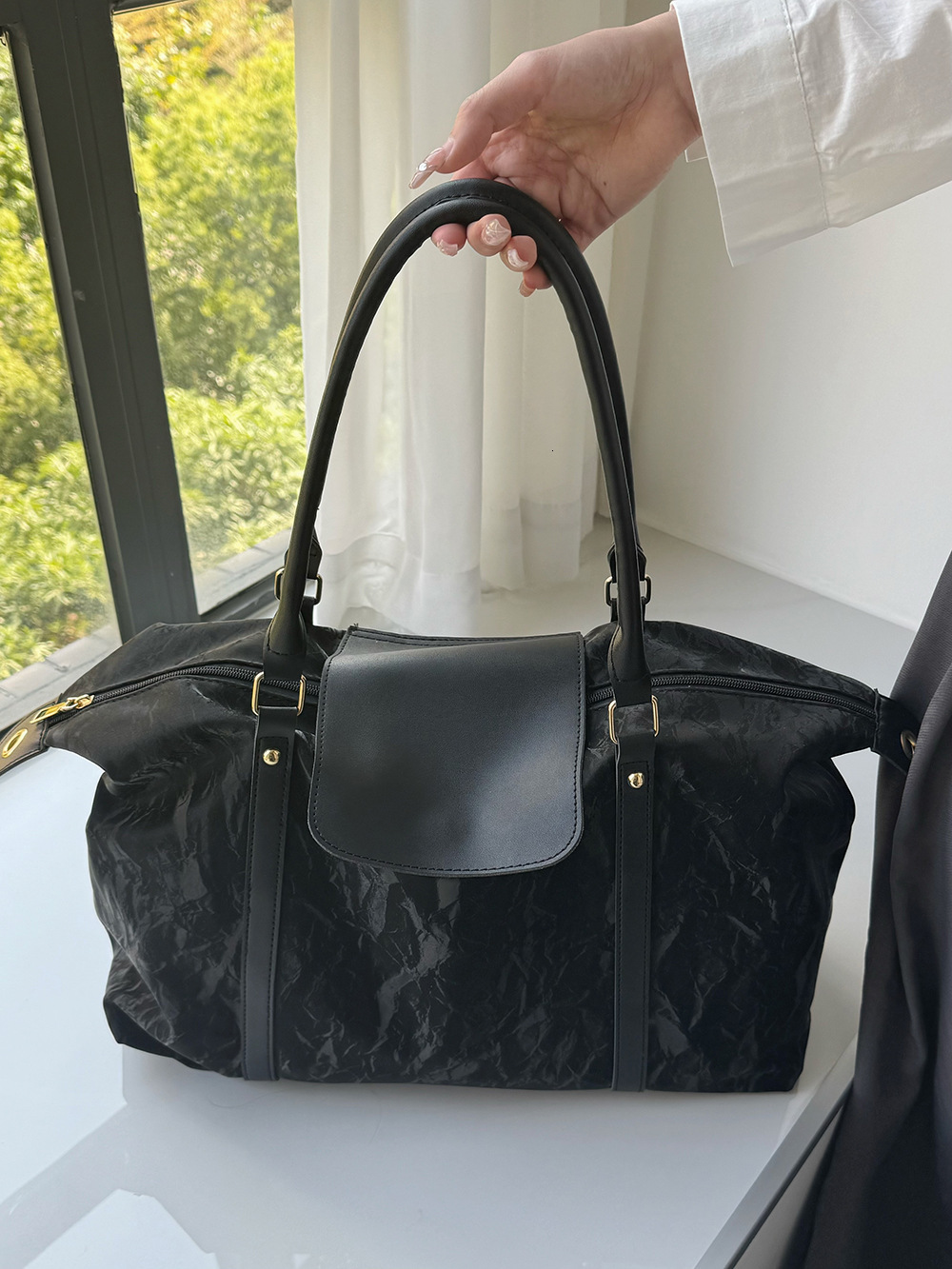 Soft Leather Texture Travel Large Capacity Simple Single Shoulder Sports Yoga Unisex Short Trip Luggage Storage Bag ddmymarket