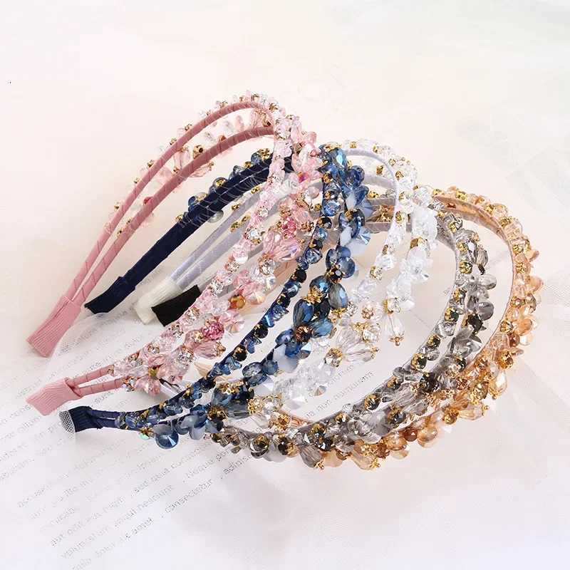 Handmade Bands Bling Crystal Metal Hairbands for Women Baroque Vintage Rhinestone Hair Jewelry Girls Hair Accessories X250812