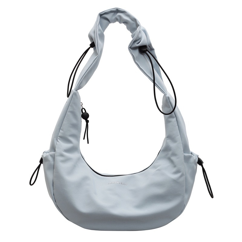 Dumpling for Women, Ruched Lace Bag, Crossbody Casual Versatile Ins Style, Large Capacity College Student Class Shoulder Commuter Bag