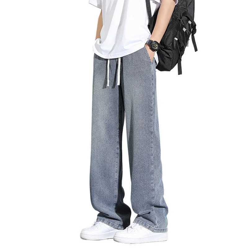 2025 Spring/Summer New Retro Mens Loose Jeans Korean Fashion Starry Sky Pattern Straight Tube Casual Pants Mens High Street Style W250812