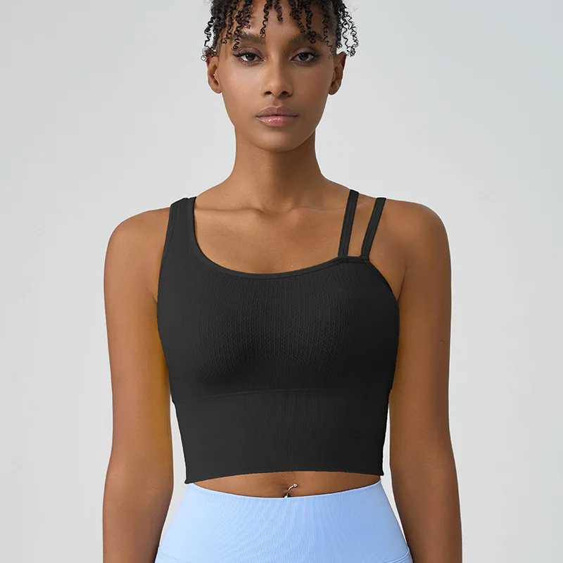 Womens Summer Shockproof Bra Beautiful Back and Sports Anti Sagging Running External Wear Training Fitness Tank Top Bra Z250812