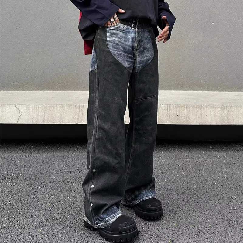 2024 Cyber Y2K Streetwear 3D Graffiti Print Baggy Jeans Pants For Men 90S Vintage Clothes Straight Luxury Denim Trousers X250812