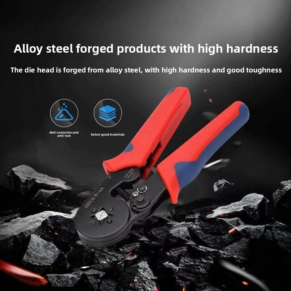 Cold Press Electrician Special Tube Needle Type Terminal Crimping Pliers Manual Wiring Clamp Tool Opening