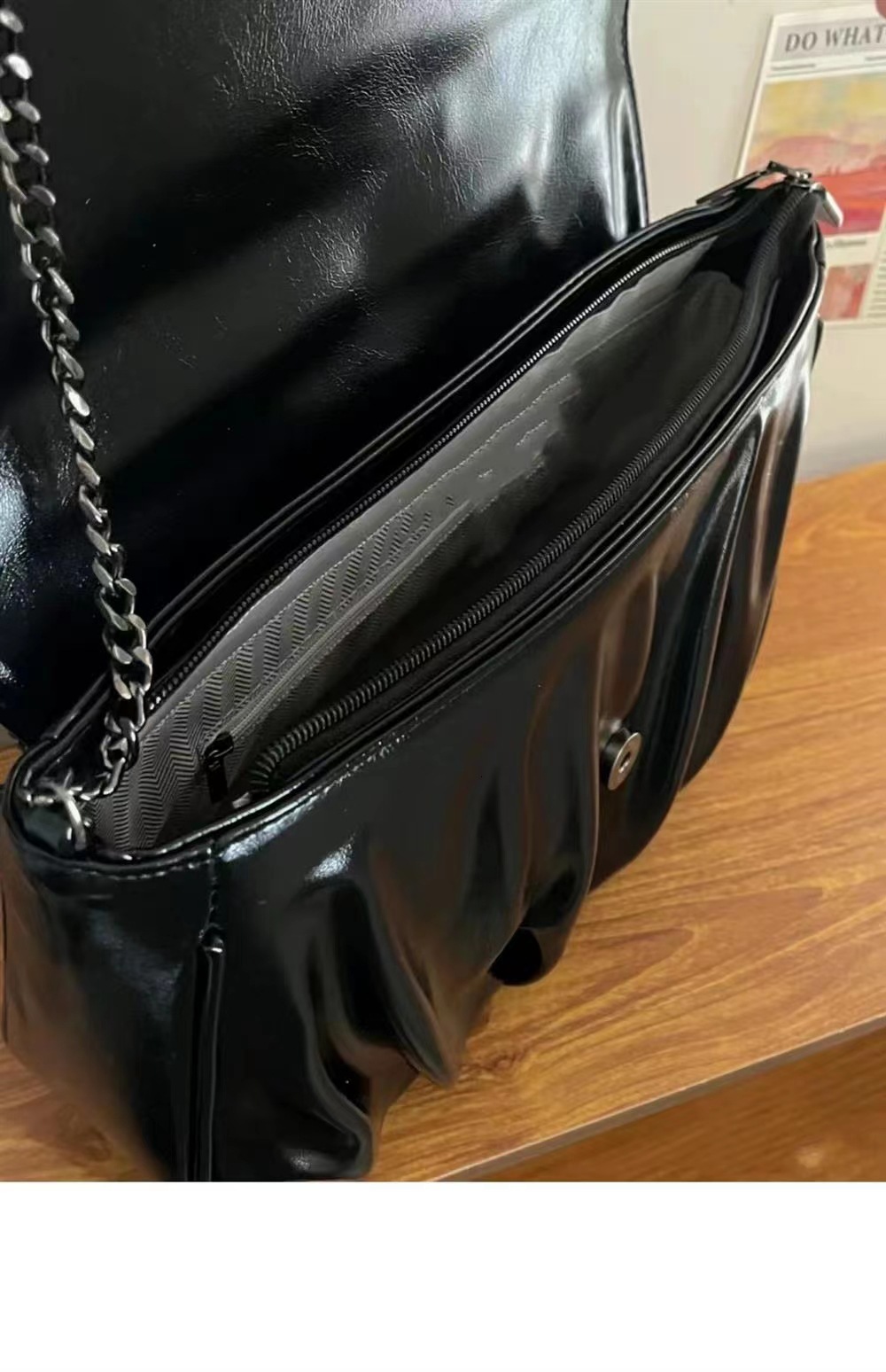 New Fashion Casual French Style Pleated Messenger Shoulder Crossbody Underarm Bag