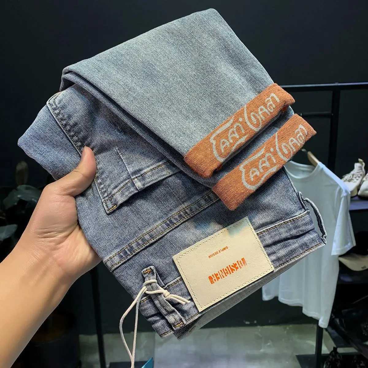 2021 Mens Trendy Brand Loose Summer Thin Elastic Feet Pants Ripped Denim Jeans Mens Korean Harem Teenagers Cropped Pants X250812