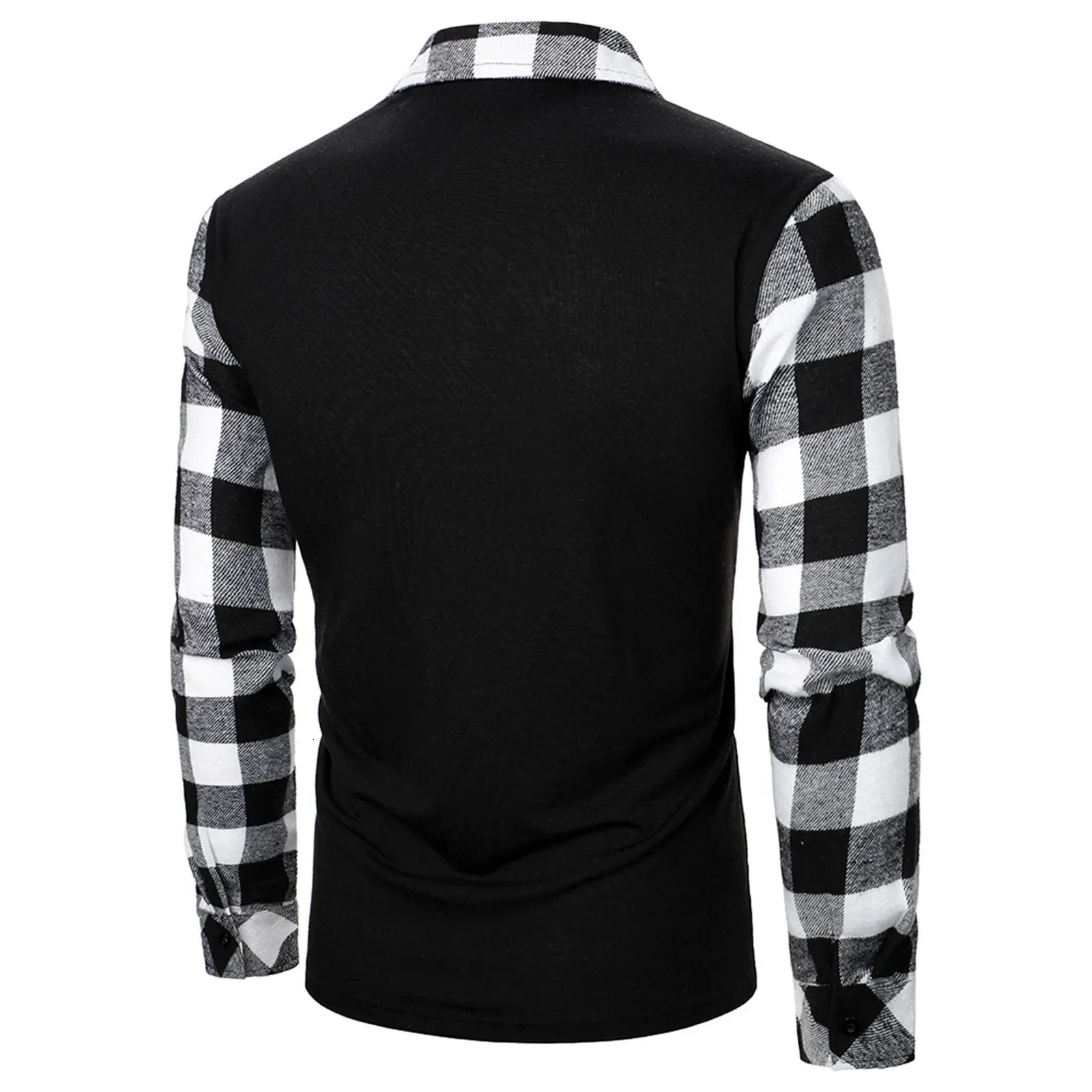 Customizable Long Sleeve Checked Shirt 250811