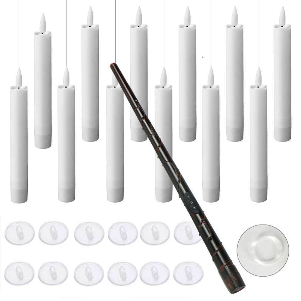 Potter Magic Wand Remote Control Floating Candle Light Halloween Birthday Theme Party Prop Decoration