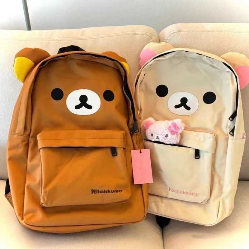 MINISO Rilakkum Backpack Anime Student School Shoulder Bag Kids Cute Travel Backpack Children Birthday Gift W250812