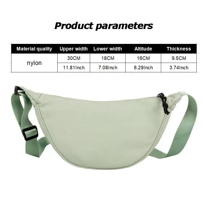 Solid Color Chest Bag For Women Large Capacity Travel Crossbody Half Moon ed Belt Bag Ladies Daily Street Fanny Packs 250809