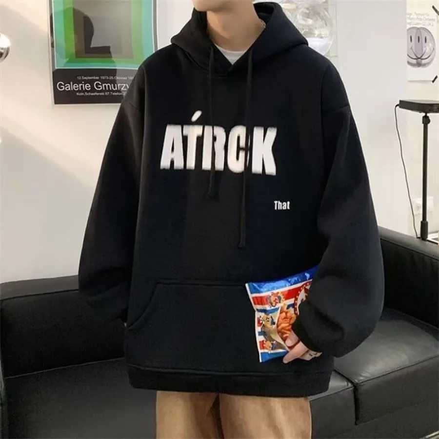 M-8XLAutumn and Winter Simple Hoodie for Men Casual Long Sleeved Jacket for Mens Loose Oversized Versatile Hoodie Jacket Men Y250811