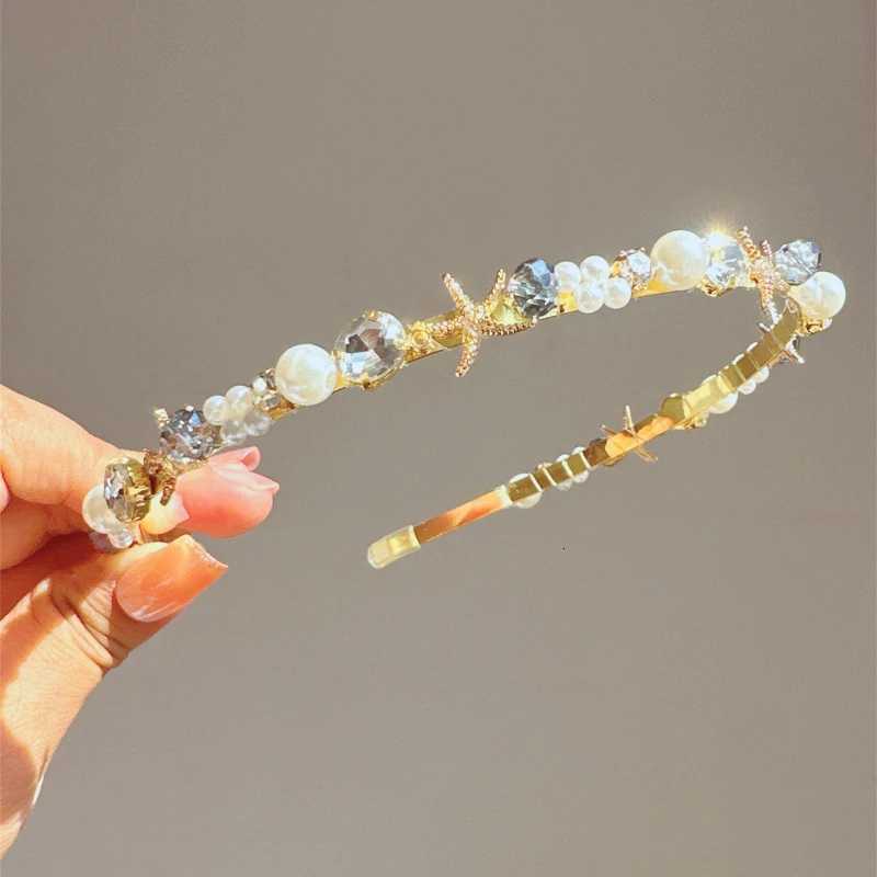 Korean Fashion Crystal Rhinestone Band Elegant Band Banquet Hair Hoop Suitable for Ladies Face Washing Wear X250812