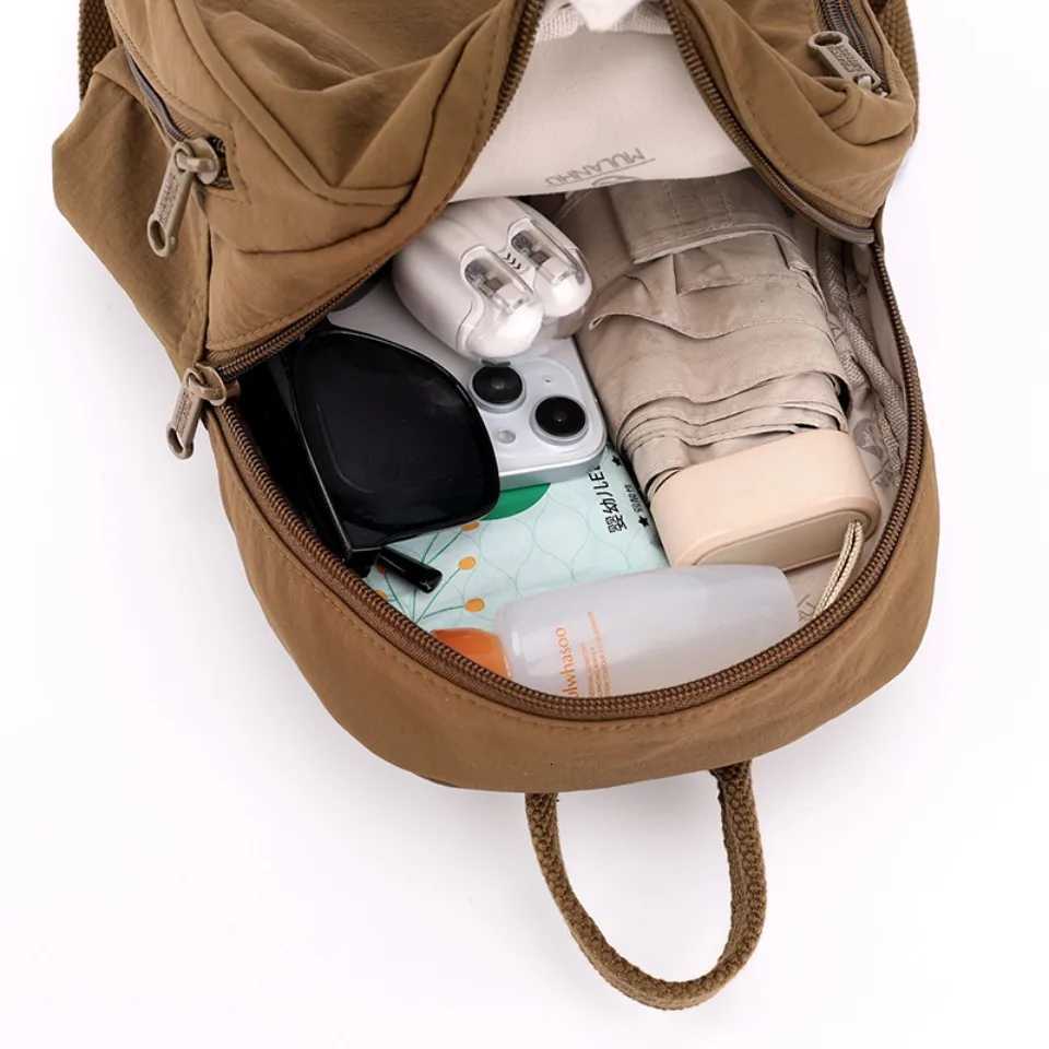 Nylon Backpack Sac Women Shoulder Bags for Women Teenage Girls Multi-Function Backpack Waterproof Sac A Dos School Backpack New W250812