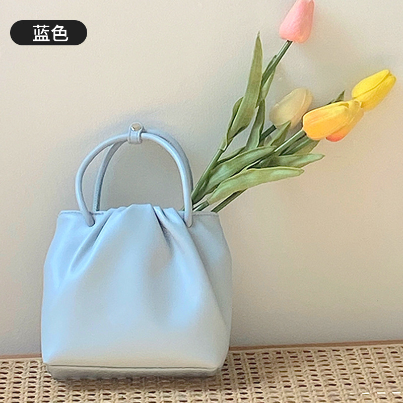 Square Pleated Versatile Small for Women Spring Summer Fashion Handbag Casual Korean Style Shoulder Crossbody Bag Trendy