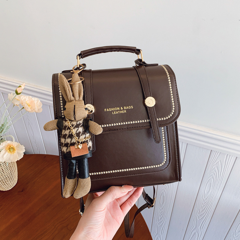 College Style Solid Color Trendy Women s Pendant New Casual Large Capacity Backpack Single Shoulder Handbag for ddmymarket