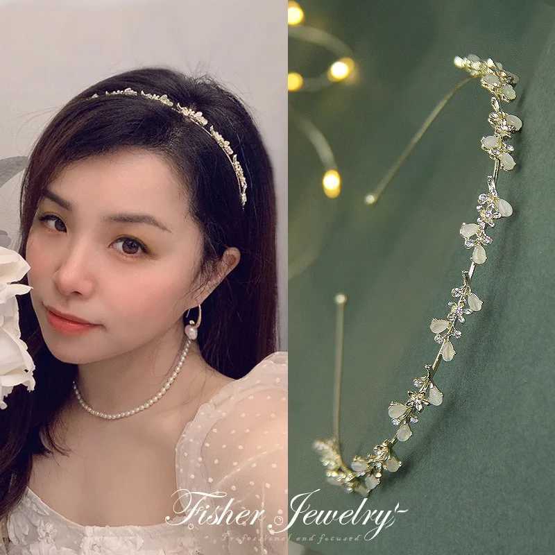 2023 Exquisite Elegant Pearl Rhinestone Flower Hairbands for Girls Hair Hoop Band Accessories dress wear X250812