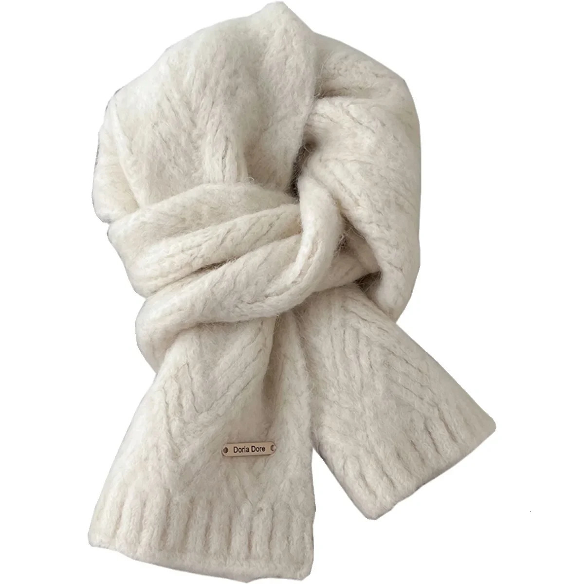Quality Fashion n Wool Knit Scarf Women Autumn Winter Korean Thick Warm Soft Muffler Female Cashmere Scarf 250812