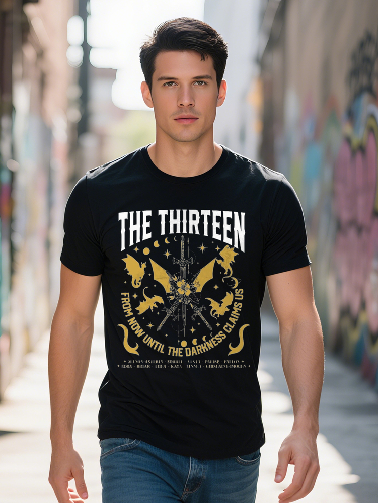 13 From Now Until Darkness Devours Us Throne of Glass Casual Summer Crew Neck Short Sleeve T-Shirts