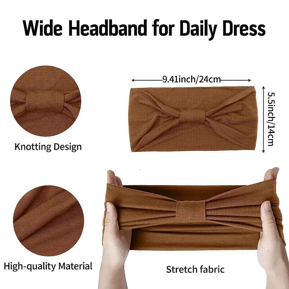 2023 Wide Headbands for Women Stylish Head Wraps Boho Hairbands Sport Yoga Turban Cotton Non-Slip Bandana Hair Accessories XJ250812