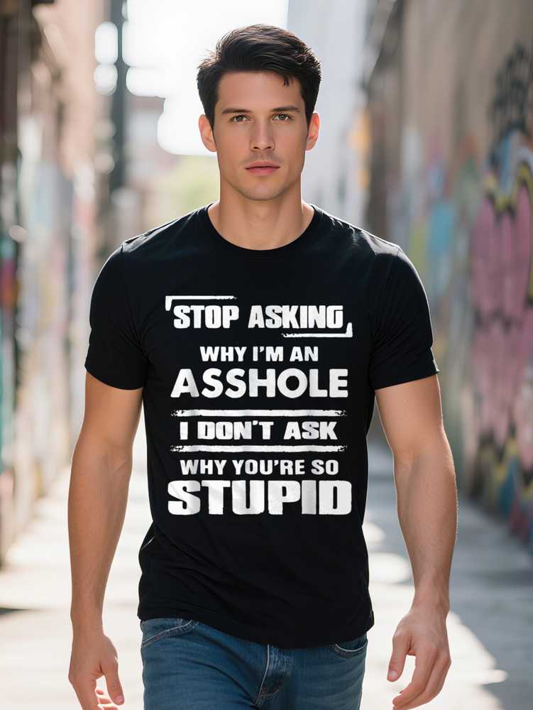 Plus Size Men S Casual Crew Neck T-Shirt Knit Fabric Slight Stretch Regular Fit with Humorous Print Summer Street