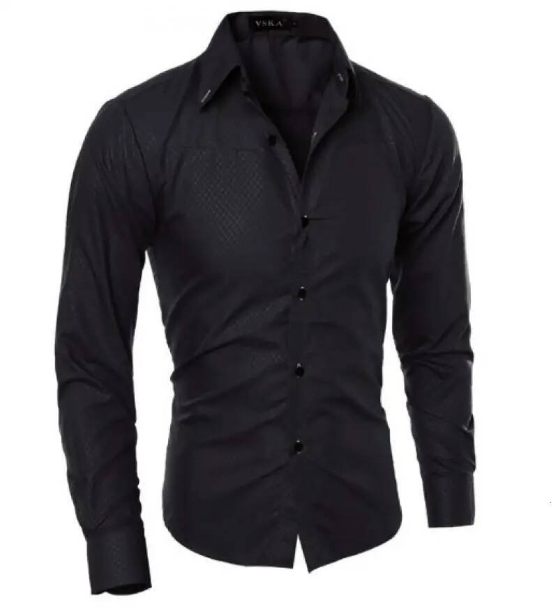 2025 Mens Casual Formal Shirt Spring Summer Slim Fit Business Dress Shirts Male Turn-Down Collar Blouse Men Clothing ddmymarket