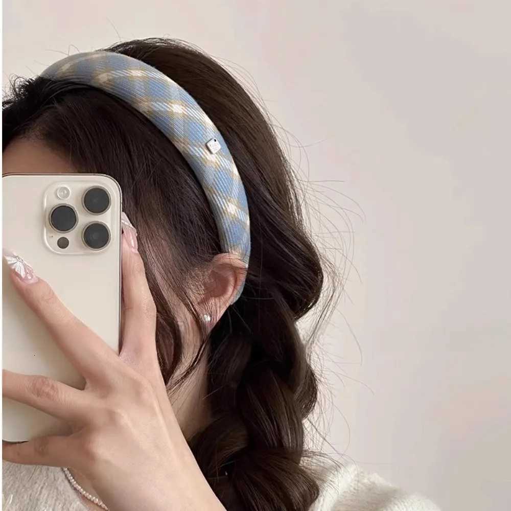 Blue Series Sponge Band Wen Elegant Gold Label New Korean Style Wide Brimmed Hair Hoop Fashion Girl Face Wash Hair Band X250812