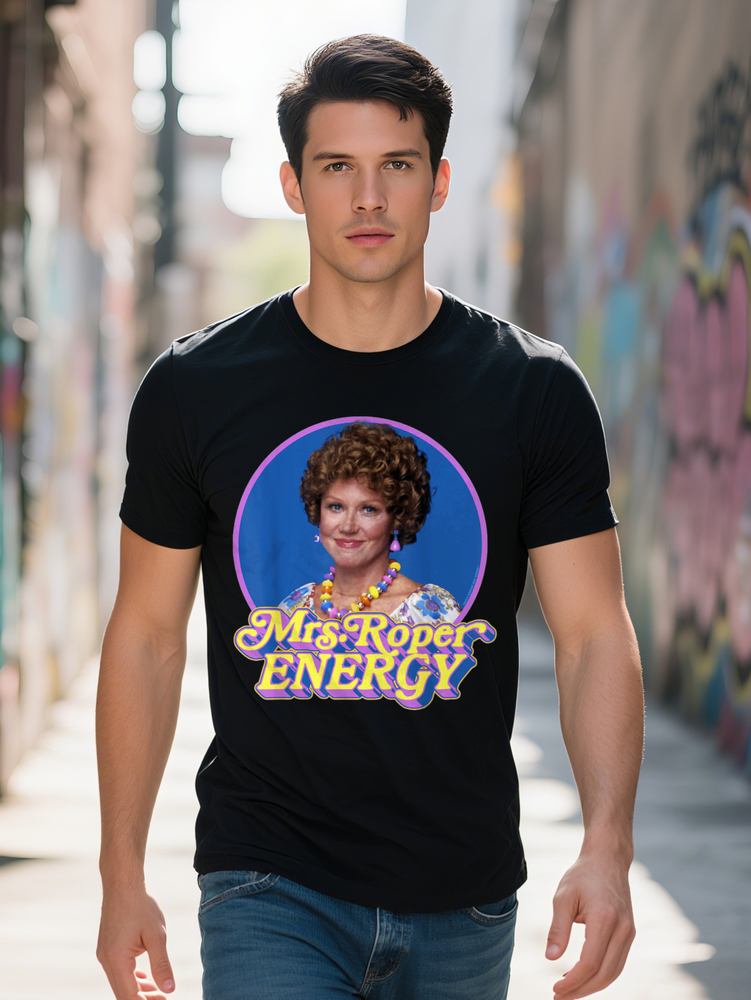 Men s Retro Mrs Roper Energy Graphic T Shirt Cotton Breathable Soft Round Neck Short Sleeve Multi Size L XL